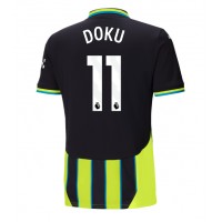 Manchester City Jeremy Doku #11 Fußballbekleidung Auswärtstrikot 2024-25 Kurzarm